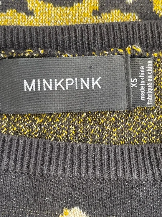 MINKPINK Black Multi Gold Metallic Lion Baroque Knit Sweater (XS) - Picture 12 of 14
